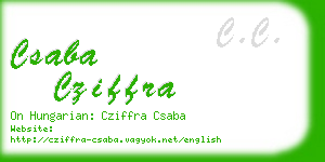 csaba cziffra business card